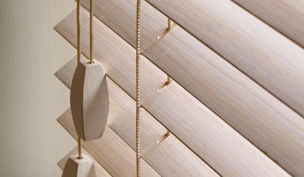 interior blinds wooden closeup