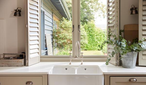 window shutters kitchen